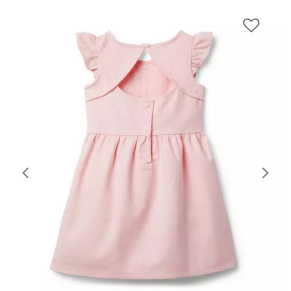 Janie AND Jack Ruffle Trim Ponte Party Dress Girls 7 Crystal Rose - Picture 2 of 14